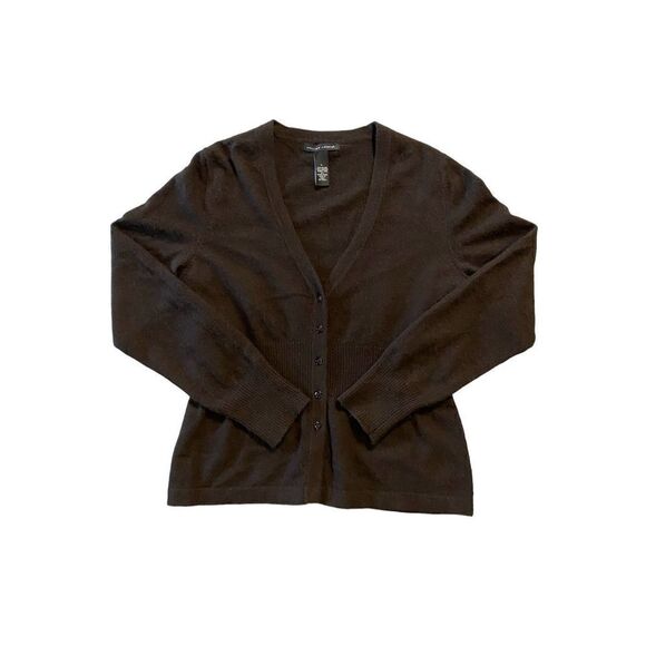 Jillian Jones Chocolate Brown Angora/Wool Blend Cardigan | Size L - Picture 1 of 3